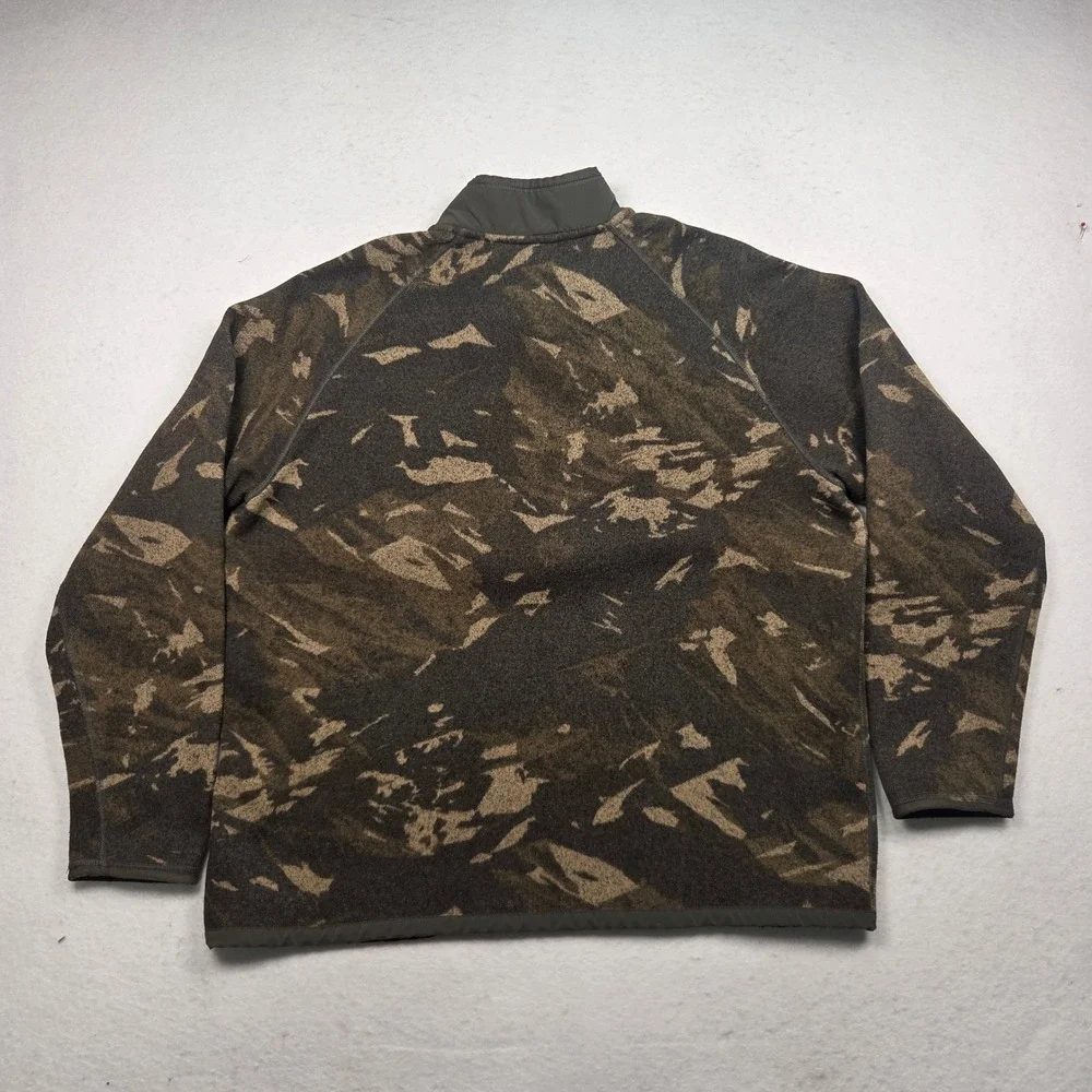 The North Face Fleece Pullover Mens XXL Green Camo 1/4 Zip Gordon Lyons NF0A7WR8
